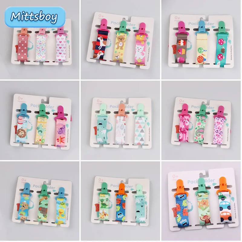 Baby Products Moisturizer - 3Pcs/lot Cartoon Print Baby Pacifier Clip