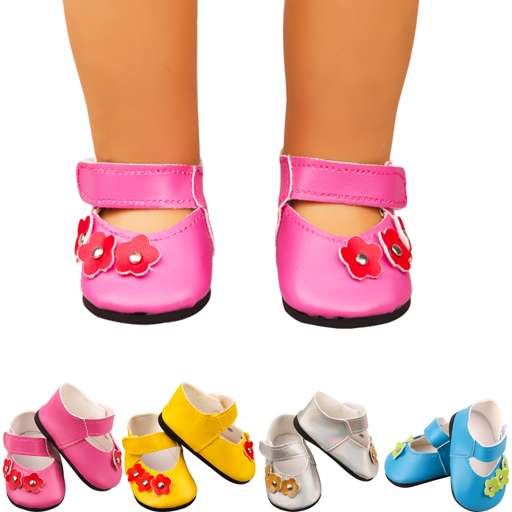 Baby Products Shop - 7cm Flower Doll Shoes High-quality Leather