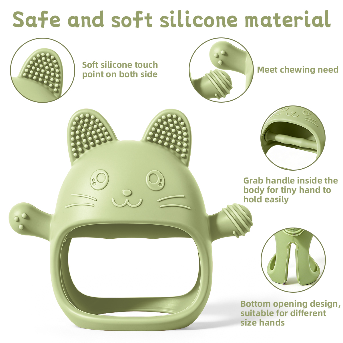 Teething Mitten Baby - Baby Teether Chick Gloves Teether Silicone