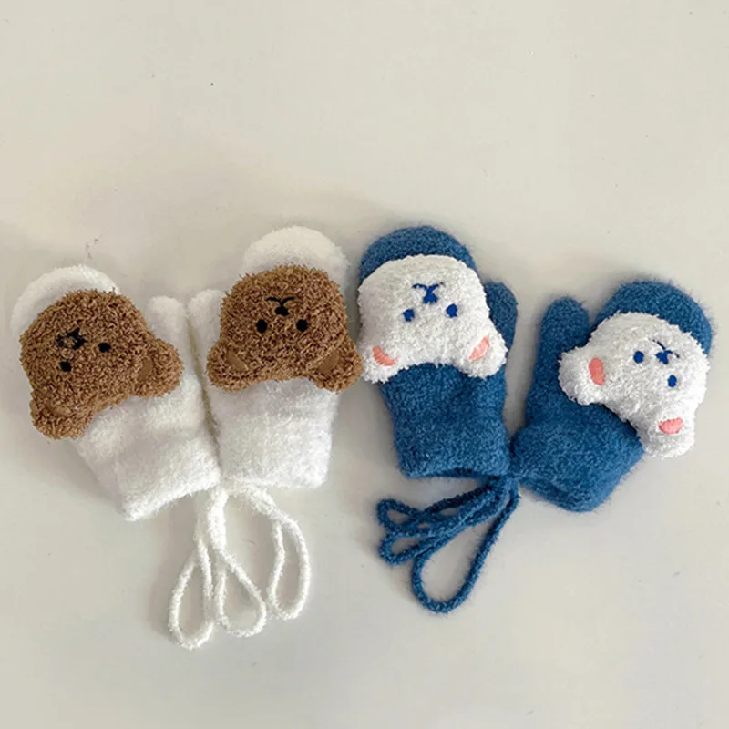 1-4Y Cartoon Bear Baby Mittens - Teething Mitten Baby ulasan dan harga