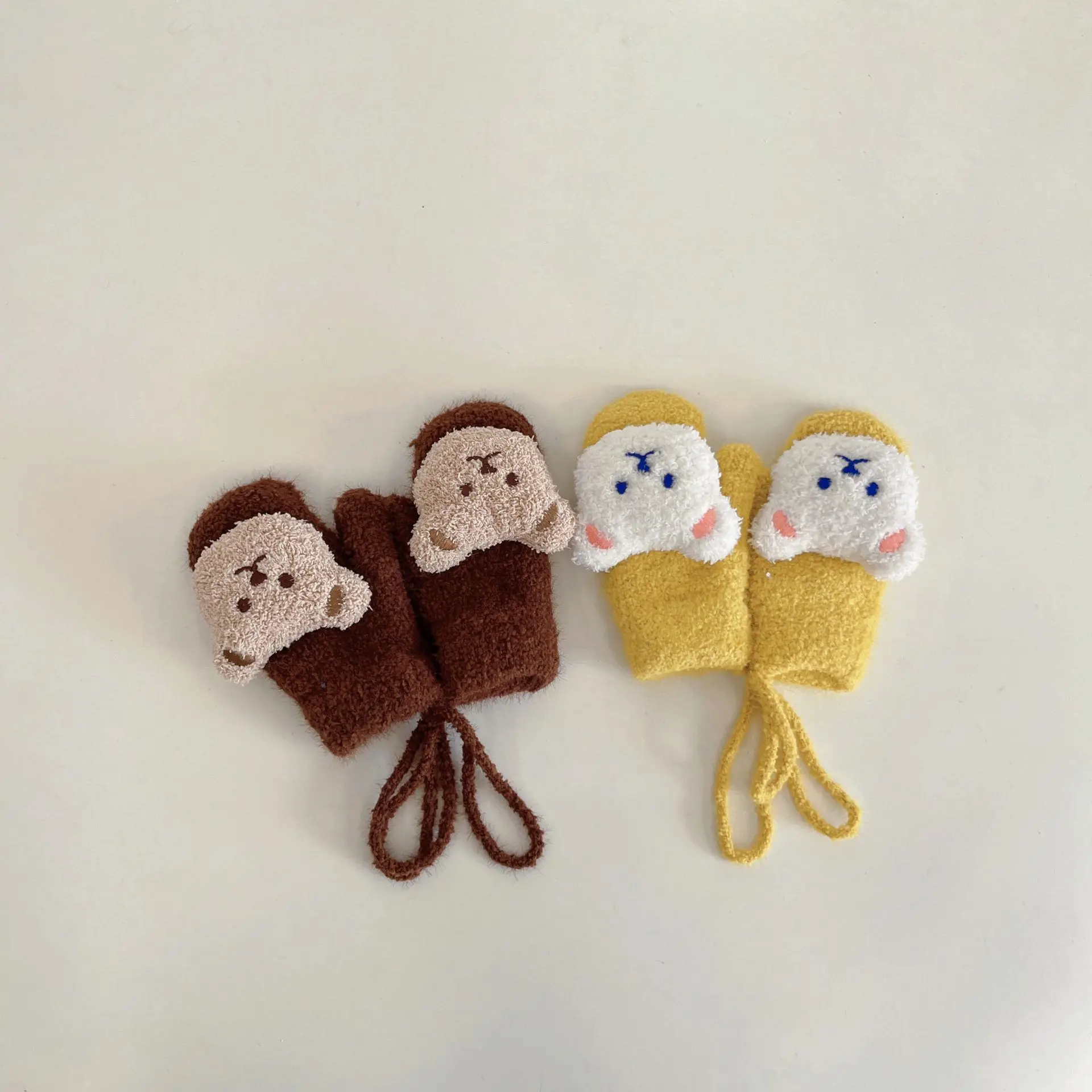 1-4Y Cartoon Bear Baby Mittens - Teething Mitten Baby ulasan dan harga