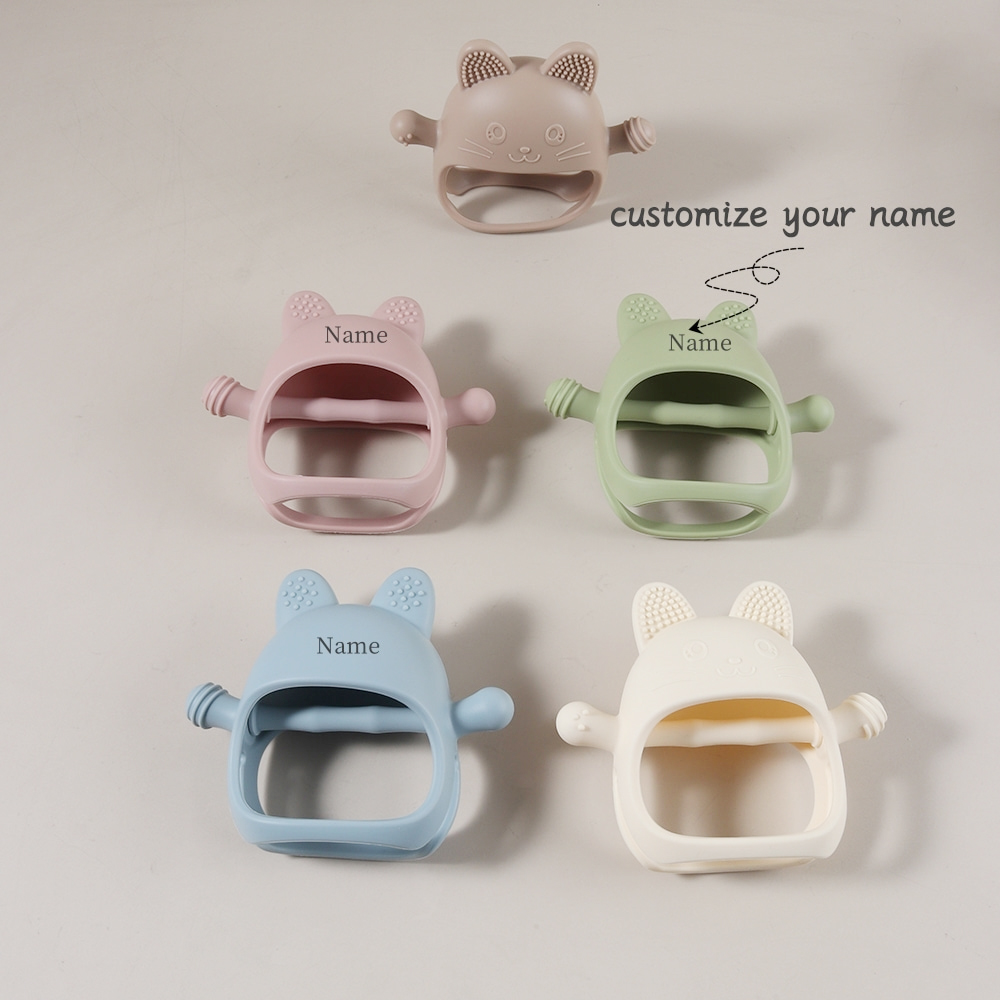 Personalized Baby Teether Cust - Teething Mitten Baby ulasan dan harga