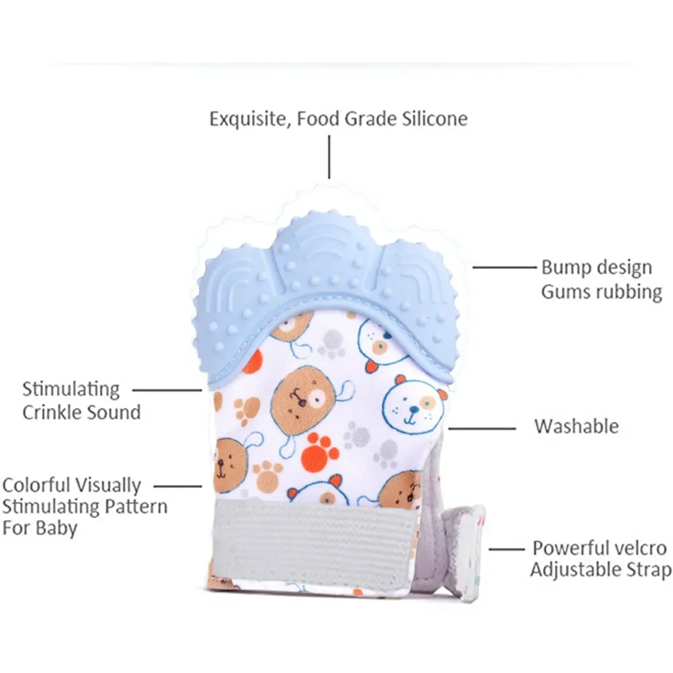 Newborn Teething Silicone Mitt - Teething Mitten Baby ulasan dan harga