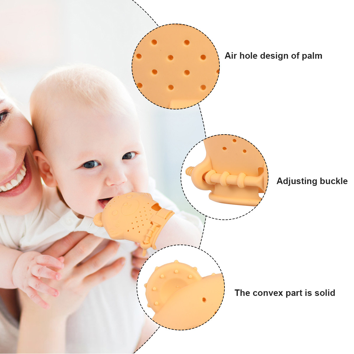 Silicone Baby Teether Mitten S - Teething Mitten Baby ulasan dan harga