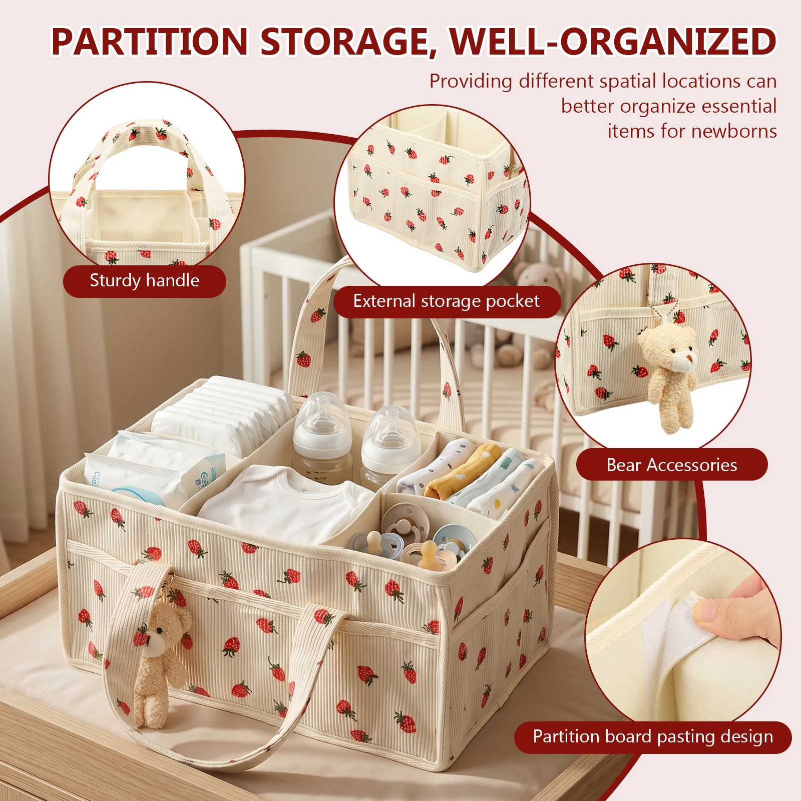 Baby Nappy Wipe Basket Organiz - Baby Products Organiser ulasan dan harga