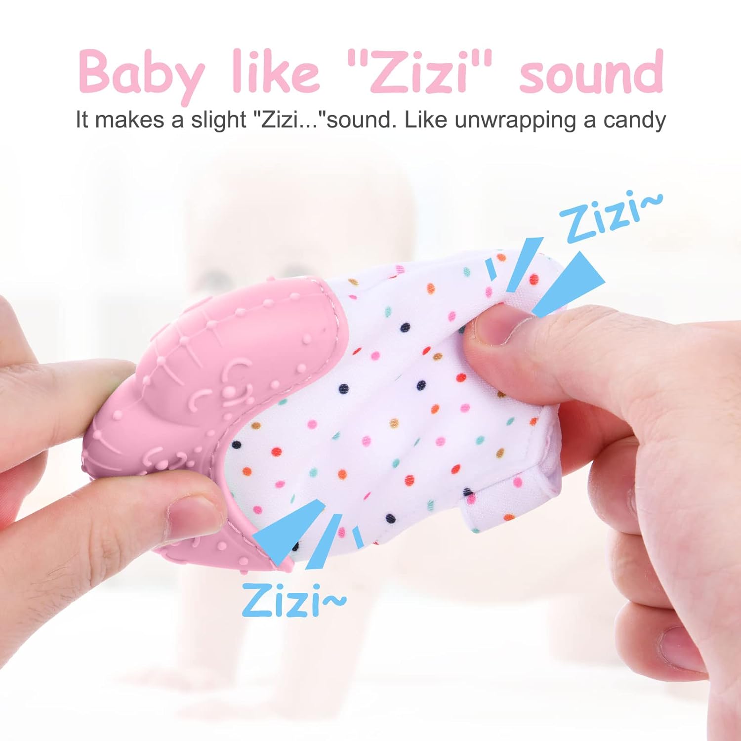 Food grade silicone Gloves Bab - Teething Mitten Baby ulasan dan harga