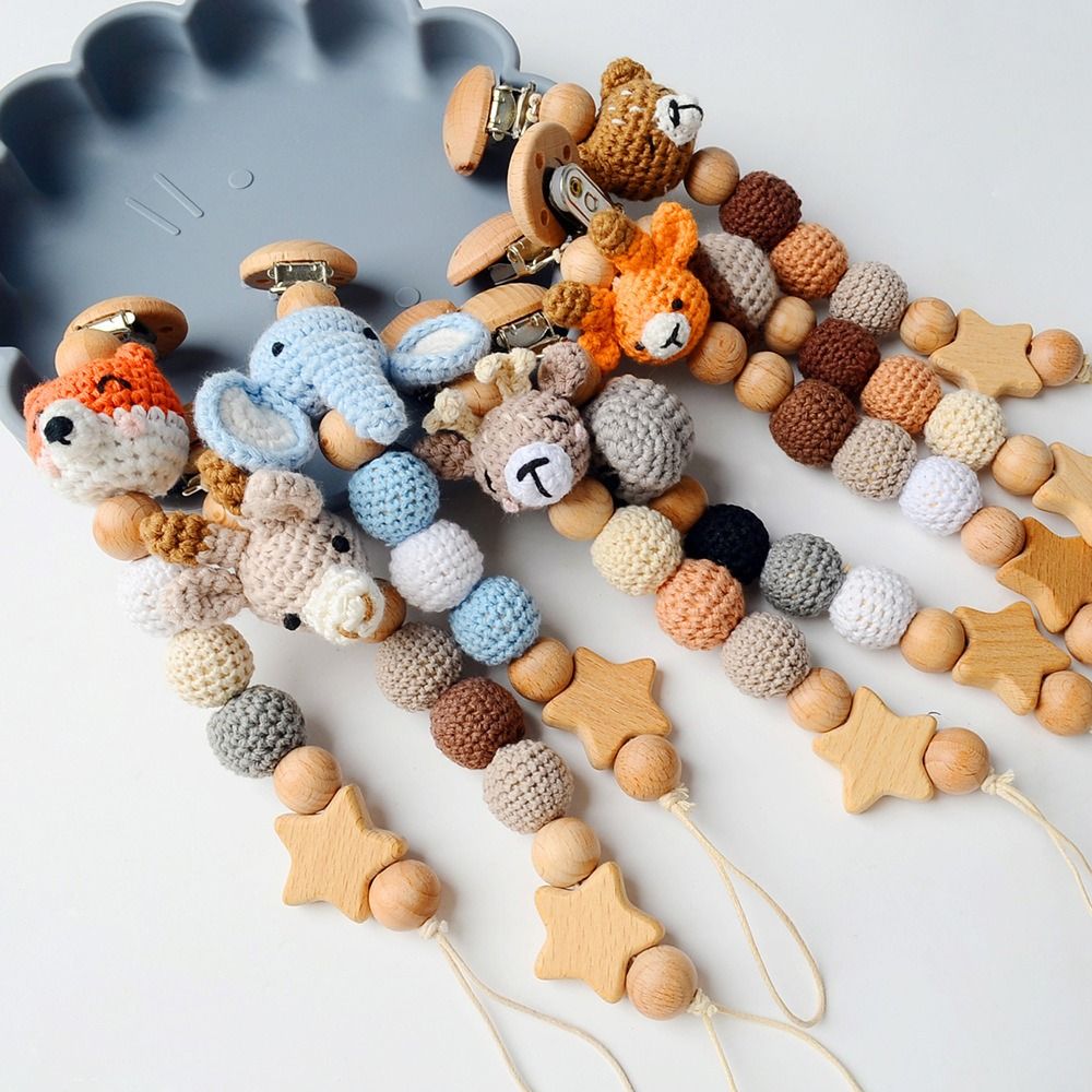 Baby Wooden Pacifier Clip Wood - Baby Products Moisturizer ulasan dan harga