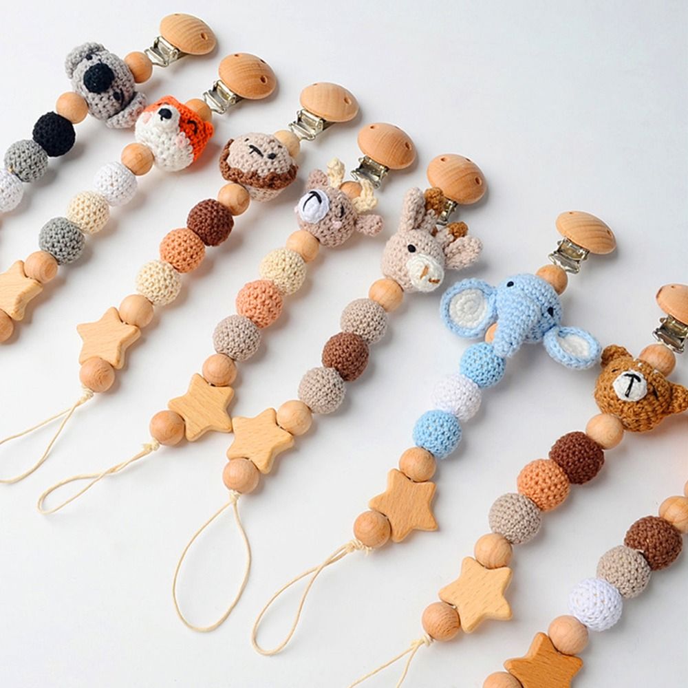Baby Wooden Pacifier Clip Wood - Baby Products Moisturizer ulasan dan harga