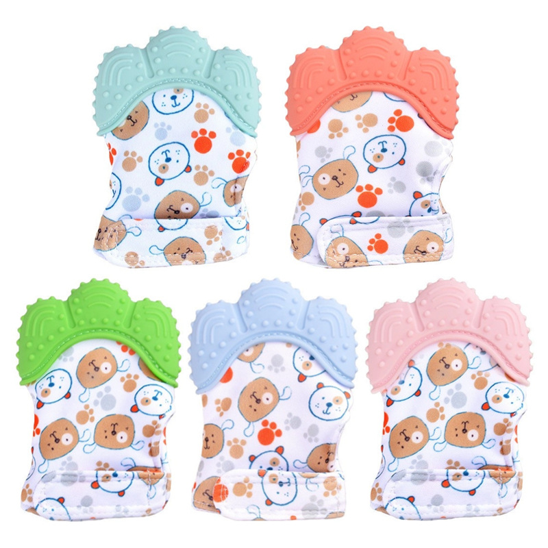 Cartoon Printed Baby Teether M - Teething Mitten Baby ulasan dan harga